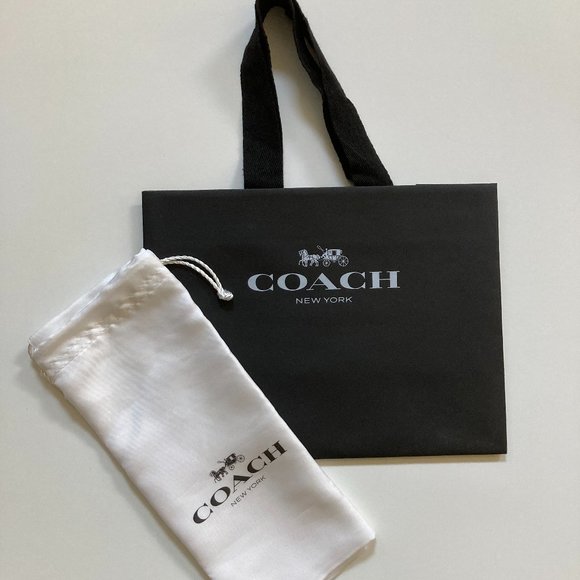 NWOT Coach Signature Large Flap Wristlet + Satin Dust Bag & Shopping Bag - Picture 7 of 7
